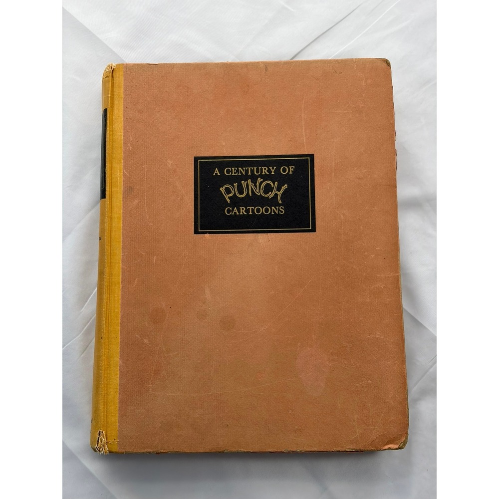 Simon and Schuster A Century of Punch Cartoons HC Book 1955 1st Ed Vintage Gift